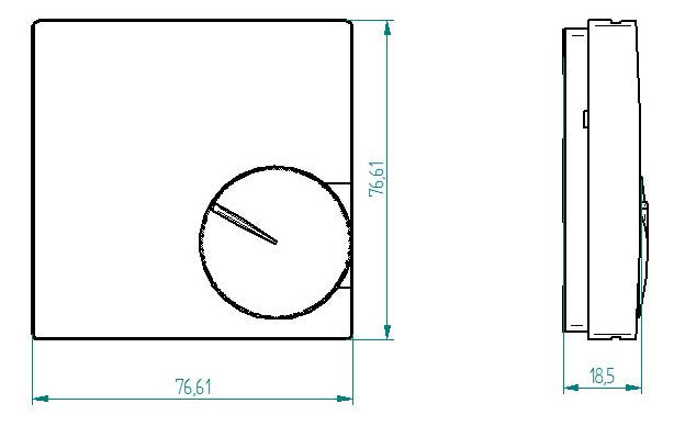 EBERLE Raumtemperaturregler pws 5-30°C AC 230V 1We RTR-S 6721-1
