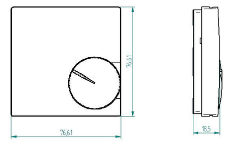 EBERLE Raumthermostat 24V 5A Öffner IP20 RTR-S 6124-24-6 Bimetall
