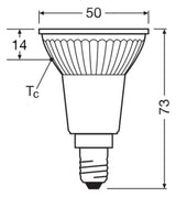 LEDVANCE LED-Reflektorlampe E14 PAR16 ws LED PAR16 50 36° DIM P 3.7W 927 E14 PAR1