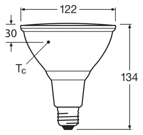 LEDVANCE LED-Reflektorlampe E27 13,5W ws LED PAR38 120 30° P 13.5W 827 E27 2700K