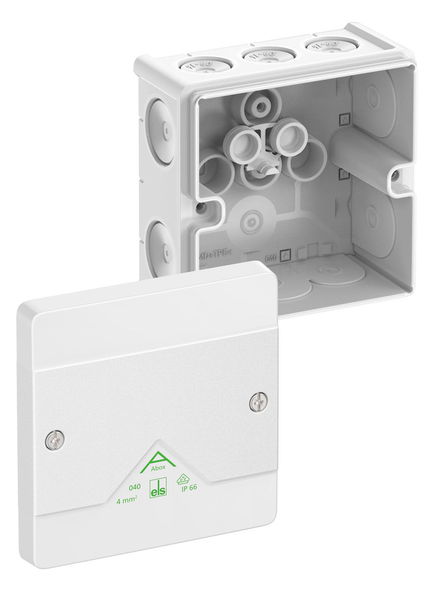 SPELSBERG Abzweigkasten 102x102mm Kst ws Abox 040-L/w IP66 IK07 hfr