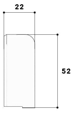 GGK Endstück SL-K 50mm re rws RAL9010 SL 20x50-ES rechts