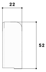 GGK Endstück SL-K 50mm re rws RAL9010 SL 20x50-ES rechts