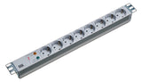 BACHMANN Steckdosenleiste 19 1HE 230V 333.404 Überspannungskategorie: 3 LED
