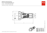 PC ELECTRIC CEE-Stecker 5p 63A IP67 400V/rt 6h Schraubkl Kst 035-6