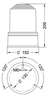 GROTHE Drehspiegelleuchte 240V AC 25W or DSL 7337 IP55 BA15d AGL Spiegel 0,11A