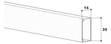 GGK Leitungsführungskanal Kst aws unbeh LFG 15x30 17x30x2000mm RAL9010