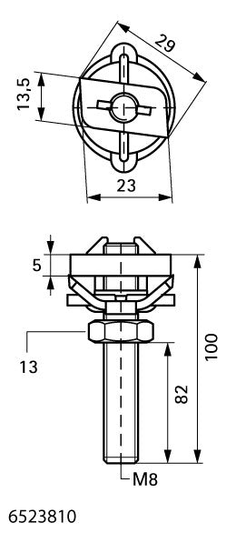 WALRAVEN Hammerfix RapidRail ev M8x100 mit Klemmfeder - für RapidRail
