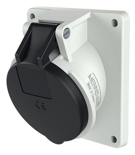 MENNEKES CEE-Anbausteckdose 7p 16A 7h 1045 500V/sw IP44 Schraubkl abgew Kst
