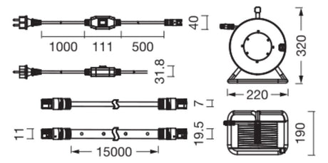 LEDVANCE LED-Lichtband ws 4000K IP65 AC Outdoor Flex 15M 840 IP65 220-240V