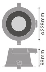 LEDVANCE LED-Einbaustrahler 20W Konv ws COMFORT DL  DN 205 20 W 3CCT IP54 WT 1LE