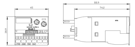 SIEMENS Zeitblock ansprechverz 0,05-100s 3RA2813-2FW10 1S 1Ö