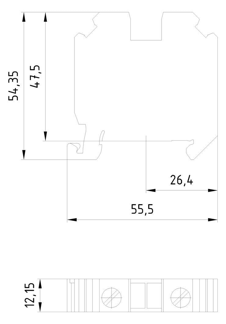 SIEMENS Reihenklemme 1Etage 2kl bg 76A 8WH1000-0AK00 TS35
