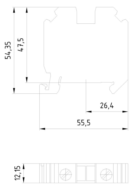 SIEMENS Reihenklemme 1Etage 2kl bl 76A 8WH1000-0AK01 TS35