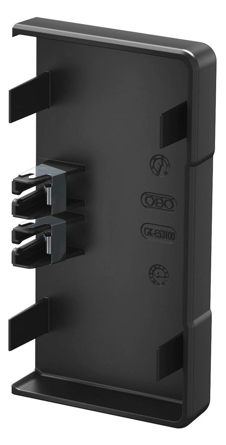 BETTERMANN Endstück GEB-K 135x73mm Kst GK-E70130SW li/re tief-sw RAL9005 unbeh