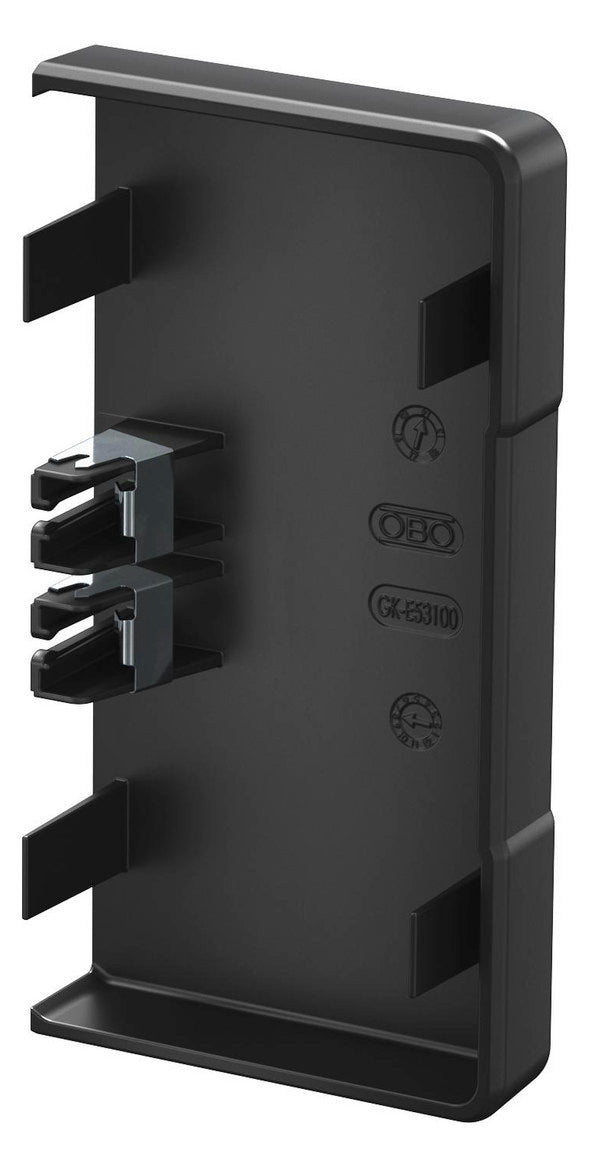 BETTERMANN Endstück GEB-K 135x73mm Kst GK-E70130SW li/re tief-sw RAL9005 unbeh