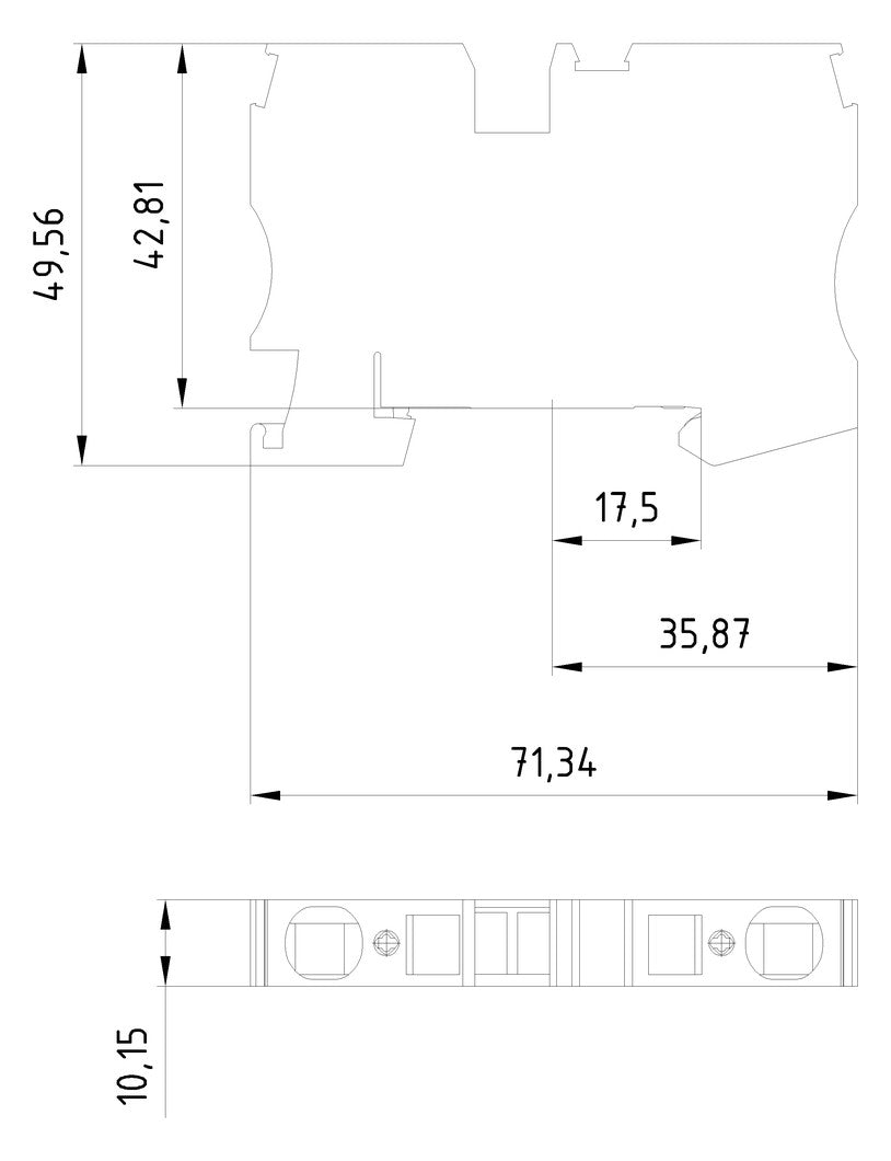 SIEMENS Schutzleiter-Reihenklemme 16qmm 8WH2000-0CJ07 gn/ge 1Etage TS35