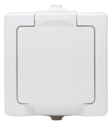 KOPP Steckdose 1f arkws mt AP m.BS IP44 NAUTIC 107802006 Klappd