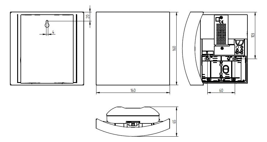 GROTHE Gong 230-8V/UC 83dB elektr Kst ws CROMA GONG 225 A IP40 0,014-0,3A