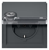 GIRA Steckdose 1f anth UP Klappd IP44 446767 BSF