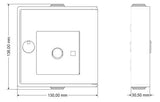 HEKATRON Funk-Hausalarm Mit Glasscheibe FH.Genius Funk 130x130x32mm