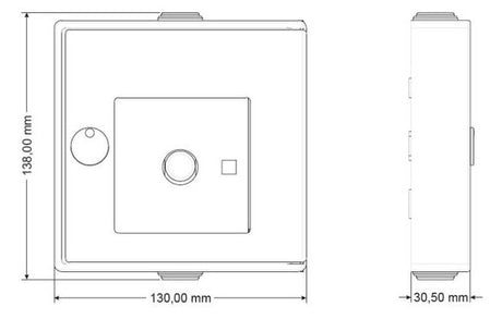 HEKATRON Funk-Hausalarm Mit Glasscheibe FH.Genius Funk 130x130x32mm
