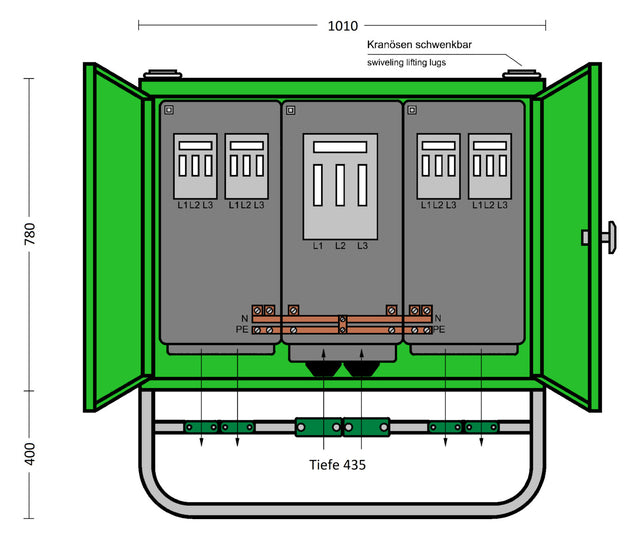 ELEKTRA Gruppenverteilerschrank 189700, 173kVA GV250-S1