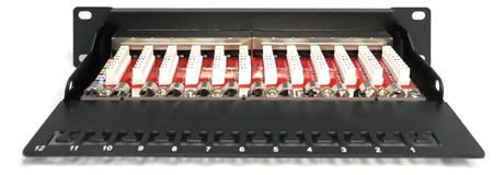 ASSMANN ELEKTRO Patchpanel 12Ports Cat6A DN-91612S-EA 254mm(10) Schirm RAL9005