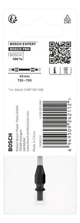 BOSCH-EW Bit TX20 L=65mm 6,4mm(1/4) SCHRAUBERBIT