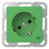 GIRA Steckdose 1f gn glz UP m.BS IP20 System 55 4418107