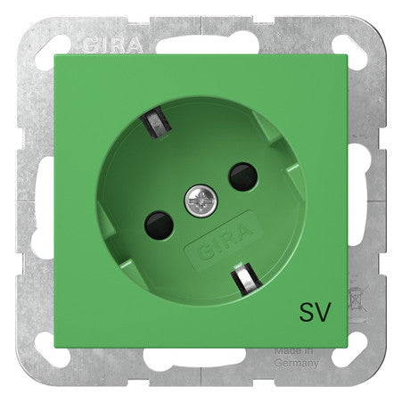 GIRA Steckdose 1f gn glz UP m.BS IP20 System 55 4418107