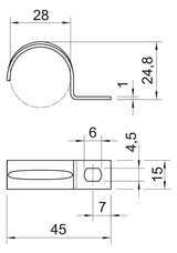 BETTERMANN Befestigungsschelle 1f  28mm 604 28 G einlappig ST hfr