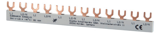 DOEPKE Phasenschiene 2ph 17,5mm 210mm Eurovario EV-S G 2.12.120 10qmm 120A