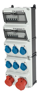 MENNEKES CEE-Kombi Kst gr IP44 6Steckd AMAXX 950004 1x16A5p400V 1x32A5p400V