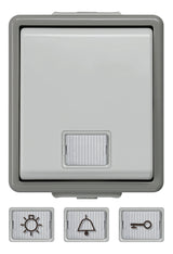 SIEMENS Einzeltaster-Modul gr 1S AP IP44 DELTAfläche 5TD4701 Schl/Tür