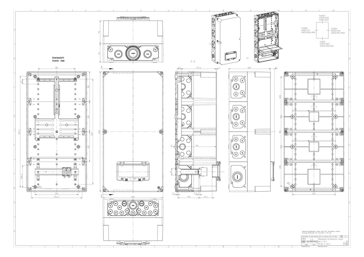 SPELSBERG Zählergehäuse Aufb IP65 Kst AKi-Z 410 K 300x210x600mm