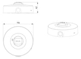 BEG Bewegungsmelder 360° AP ws BWM IP20 HF-MD2-AP