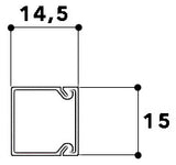 GGK Leitungsführungskanal Kst sbr unbeh LFG 15x15 15x15x2000mm RAL8014