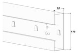 GGK Geräteeinbaukanal ST 170x62mm rws BRS 60x170/80-UT RAL9010 besch