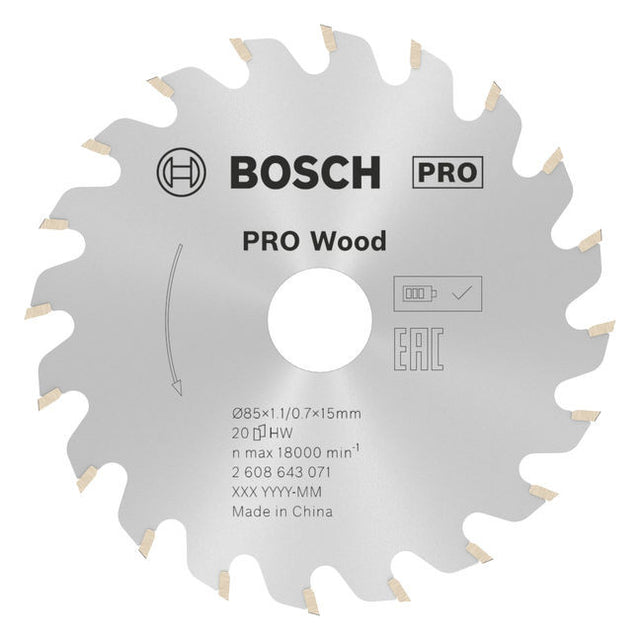BOSCH-EW Kreissägeblatt  85mm 2608643071