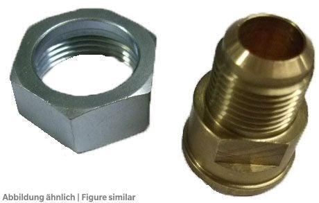 Adapter mit Aussengewinde G 1/2" für Sicherheitsventilanschluss