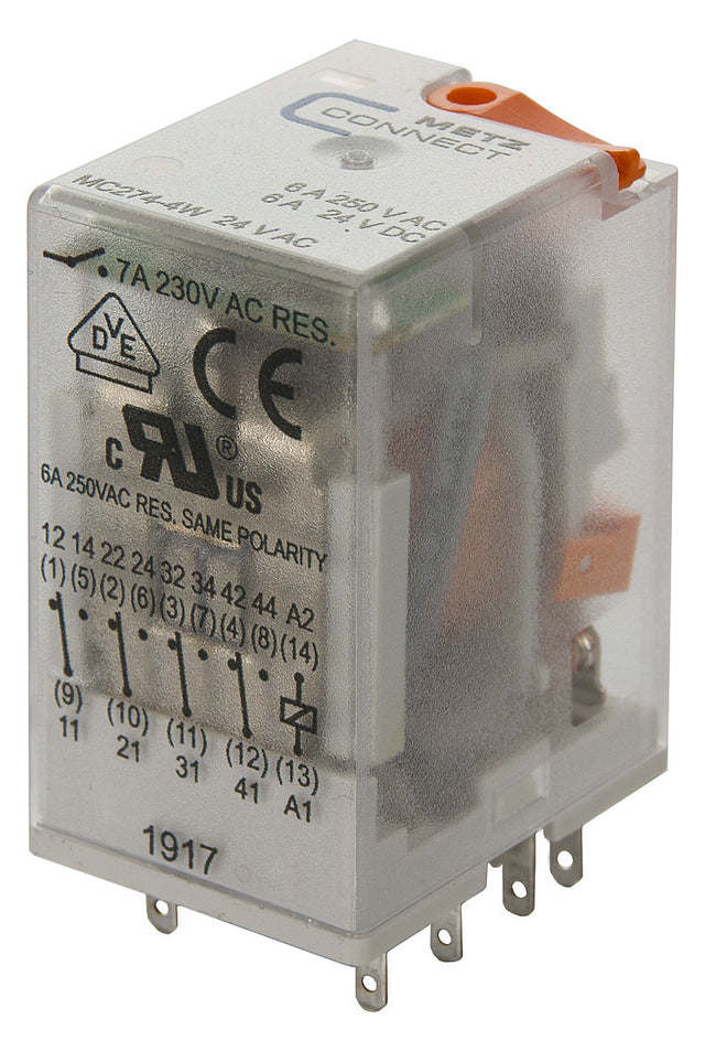METZ CONNECT Schaltrelais 24V/AC 4W 110017101407 21,2x35,6x27,5mm Lötfahne