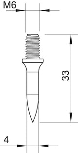 BETTERMANN Schlagdübel M6x8mm 25mm ST 903 25 G g/vz gehärtet