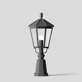BEGA LED-Podestleuchte 14,3W IP23 E27 31026K3 3000K 609lm graphit Alu Gl_tr