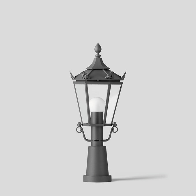 BEGA LED-Podestleuchte 5W IP23 E27 3000K 31030K3 356lm graphit Alu Gl_tr