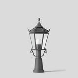 BEGA LED-Podestleuchte 5W IP23 E27 3000K 31030K3 356lm graphit Alu Gl_tr
