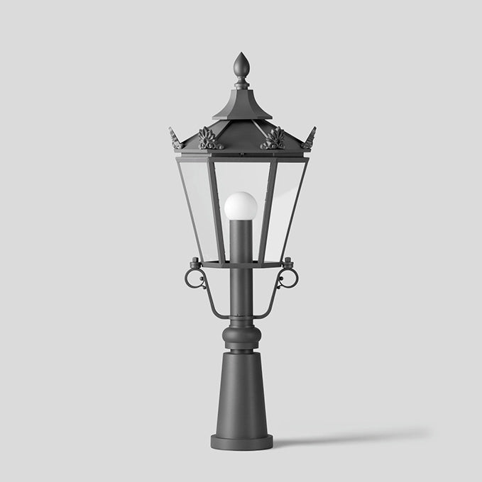 BEGA LED-Podestleuchte 14,3W IP23 E27 31031K3 3000K 695lm graphit Alu Gl_tr