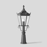 BEGA LED-Podestleuchte 14,3W IP23 E27 31031K3 3000K 695lm graphit Alu Gl_tr
