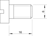 BETTERMANN Zylinderkopfschraube M6x16mm 341 M6x16 G Schlitz g/vz