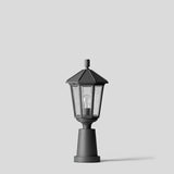 BEGA LED-Podestleuchte 7W IP44 E27 3000K Rom 31553K3 805lm graphit Alu Gl_strukt